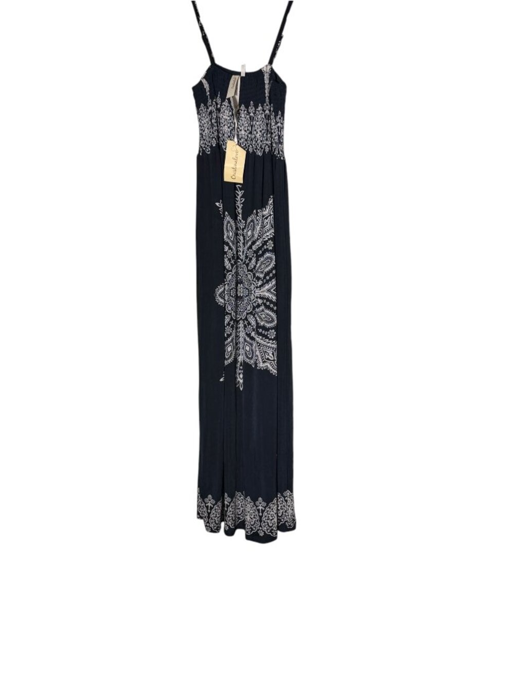 NWT Blue & White Spaghetti-Strap Maxi Dress, XL
